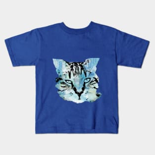 Beautiful watercolor cat face Kids T-Shirt